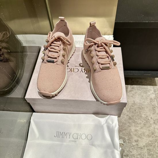 Jimmy Choo Casual Knit Sneakers Comfortable Fashion Daily Wear