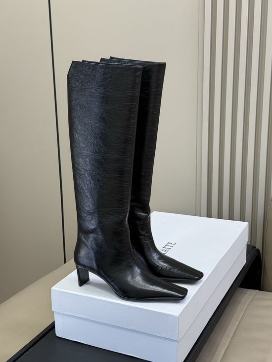 Khaite Premium Slim Fit Genuine Leather Calf High Boots