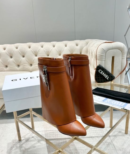 Givenchy Premium Rhinestone Buckle Tall Boots Genuine Leather