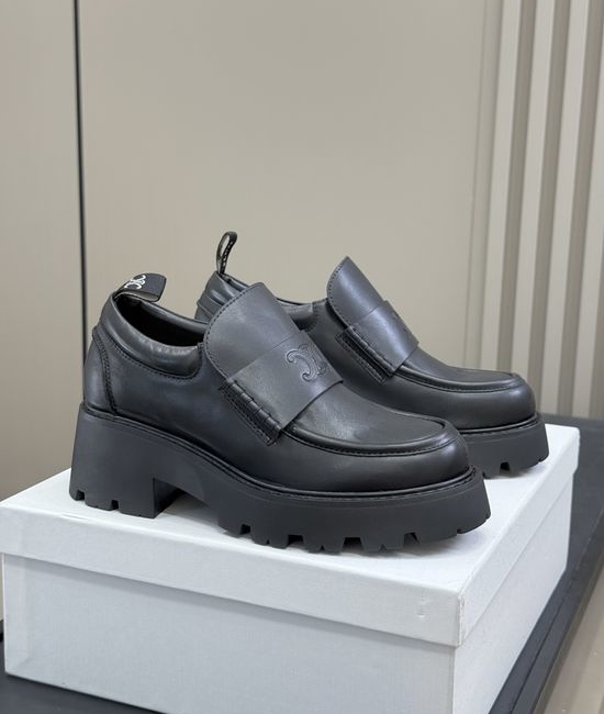 Celine Classic Decor Platform Loafers Made Of Soft Cowhide