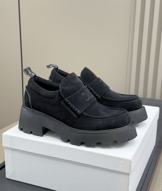 Celine Classic Decor Platform Loafers Made Of Soft Cowhide