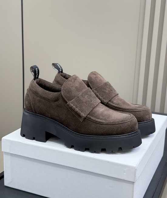 Celine Classic Decor Platform Loafers Made Of Soft Cowhide