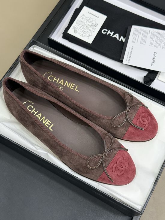 Chanel Classic Color Suede Shoes With Genuine Leather Sole