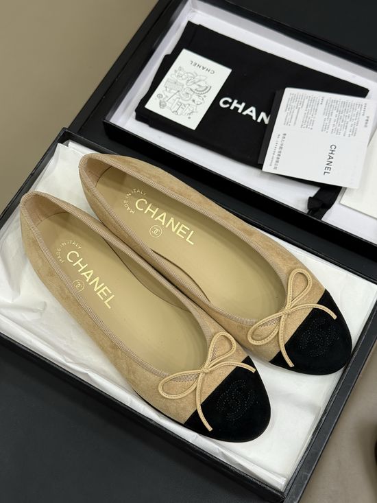 Chanel Classic Color Suede Shoes With Genuine Leather Sole