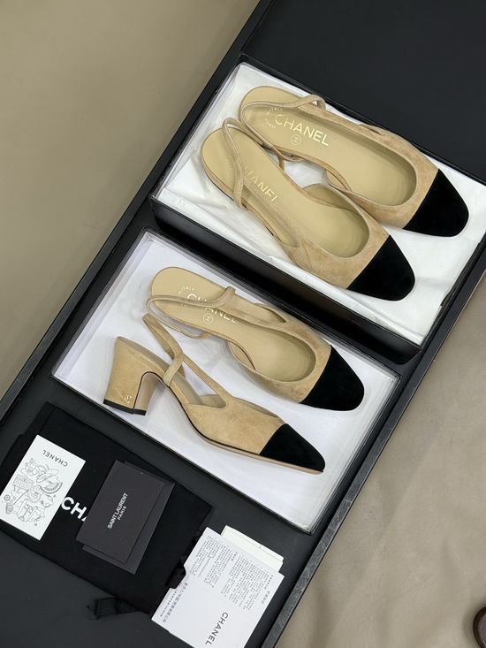 Chanel Classic Color Suede Shoes With Genuine Leather Sole