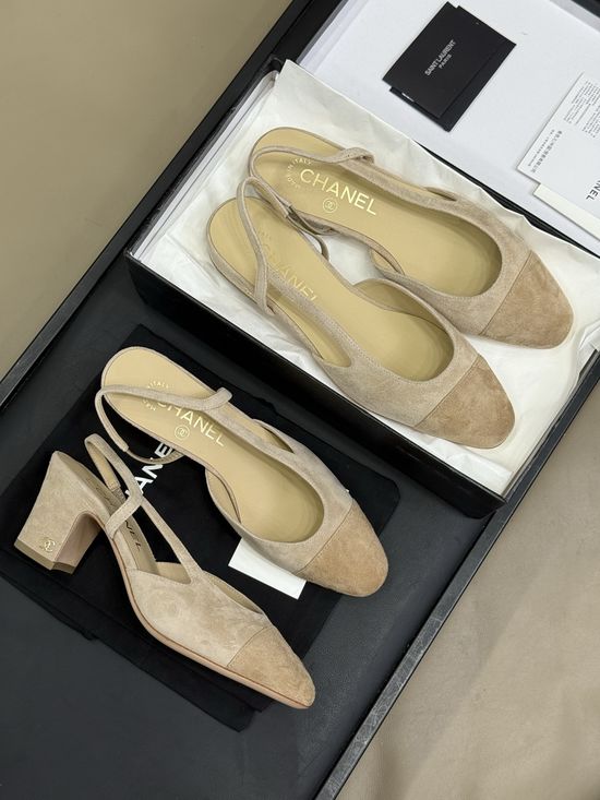 Chanel Classic Color Suede Shoes With Genuine Leather Sole