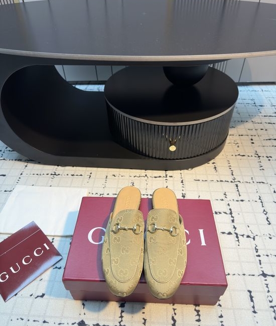 Gucci Horsebit Slip On Mules Versatile Daily Casual Shoes