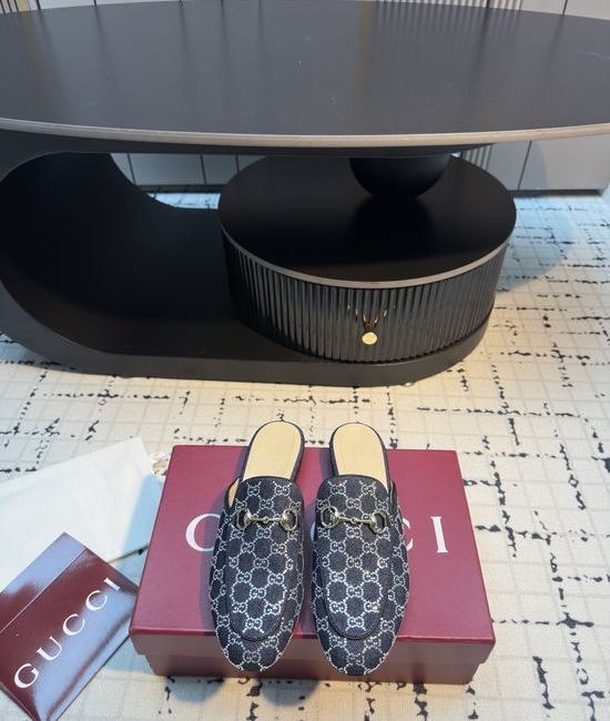 Gucci Horsebit Slip On Mules Versatile Daily Casual Shoes