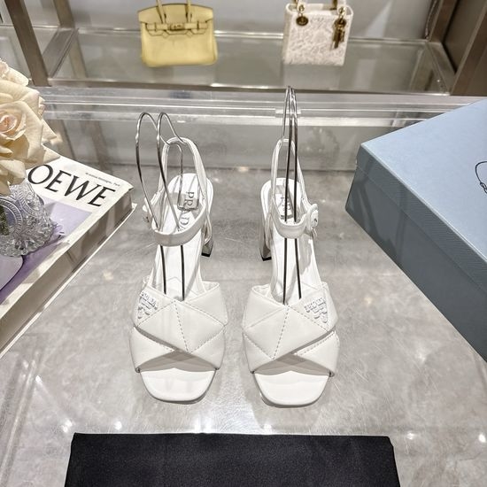Prada Embroidered Platform Roman Sandals