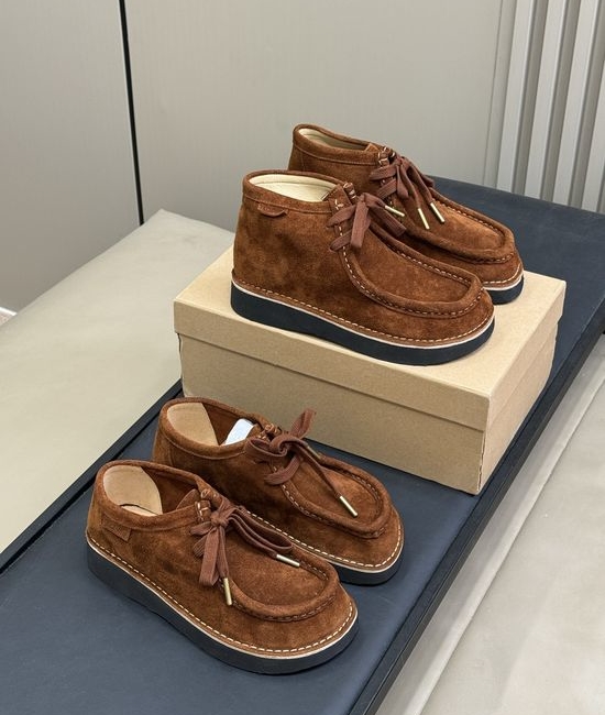 Loewe Suede High-top Casual Shoes Lambskin Insole Comfortable Retro