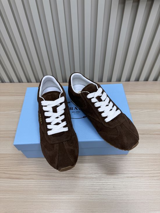Prada Classic Suede Casual Trainers Non Slip Sole Comfortable Daily Shoes