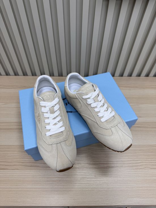 Prada Classic Suede Casual Trainers Non Slip Sole Comfortable Daily Shoes