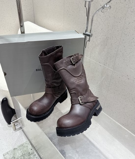 Balenciaga Classic Versatile Leather Upper Comfortable Casual Ankle Boots