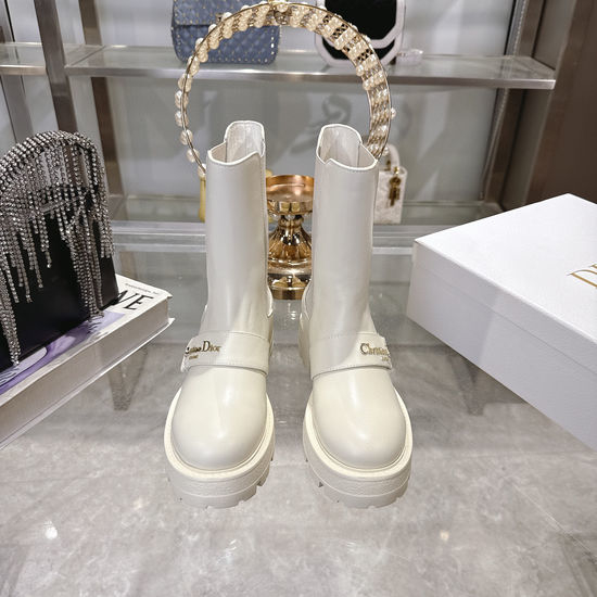 Christian Dior CD Punk Style Chelsea Boots with CD Logo Buckle