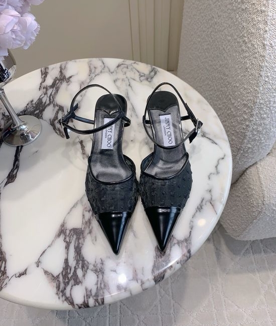 Jimmy Choo Mesh Embroidery High Heels, Gentle and Chic