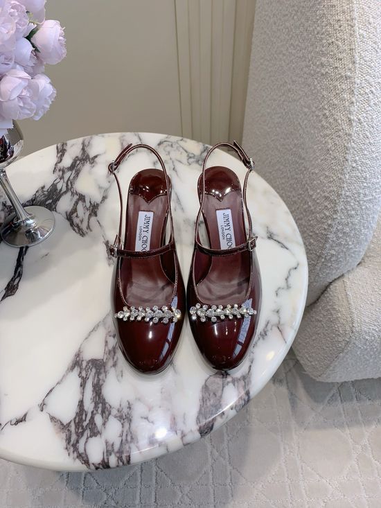Jimmy Choo Water Drill Patent Leather High Heels, Classic Style