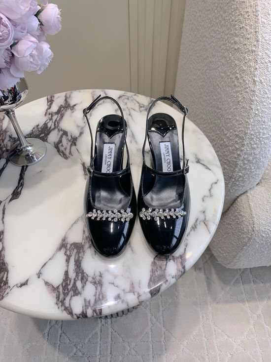 Jimmy Choo Water Drill Patent Leather High Heels, Classic Style