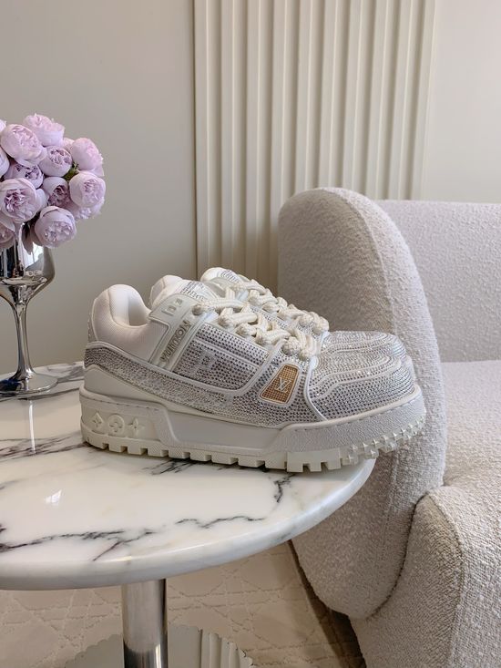 Louis Vuitton Rhinestone Decor Low Top Casual Sneakers Premium Quality