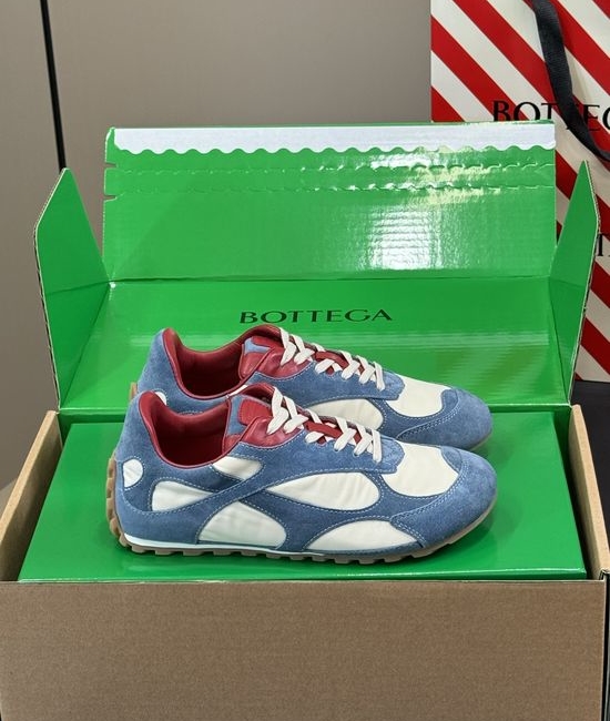 Bottega Veneta BV Suede Stitched Vintage Casual Sneakers Comfortable for Walking