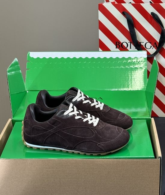 Bottega Veneta BV Suede Stitched Vintage Casual Sneakers Comfortable for Walking