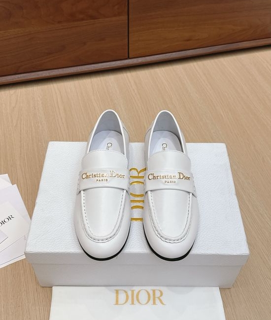 Christian Dior CD Round Toe Flat Loafers, Exquisite and Elegant