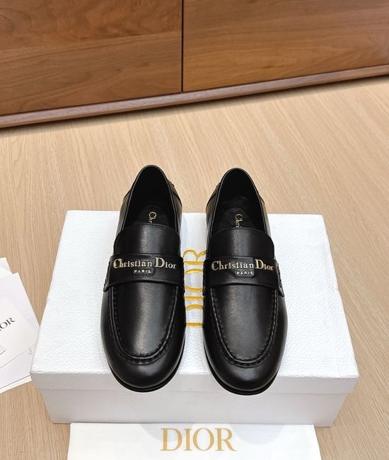 Christian Dior CD Round Toe Flat Loafers, Exquisite and Elegant
