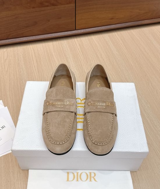 Christian Dior CD Round Toe Flat Loafers, Exquisite and Elegant