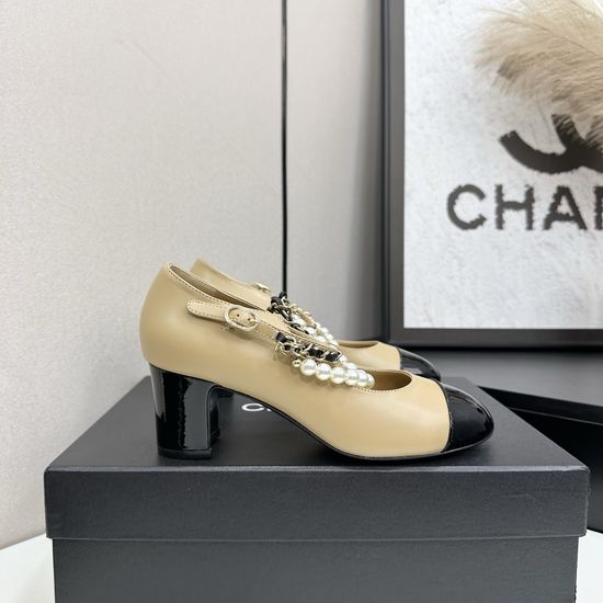 Chanel Elegant Sheepskin Heels For Daily Wear