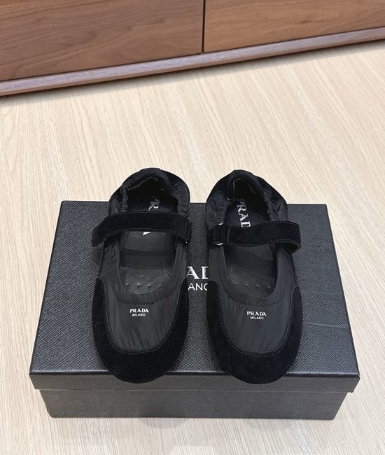 Prada Elegant Patchwork Mary Jane Flats