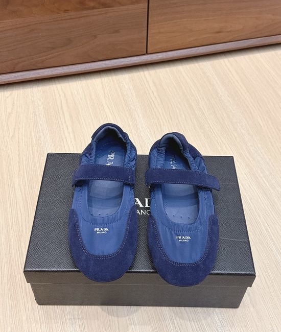 Prada Elegant Patchwork Mary Jane Flats