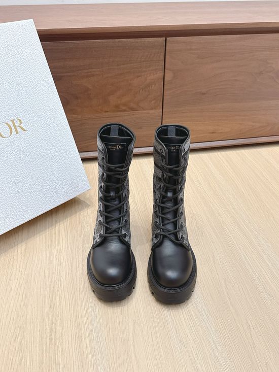 Christian Dior Embroidered Short Boots with Adjustable Ankle Strap