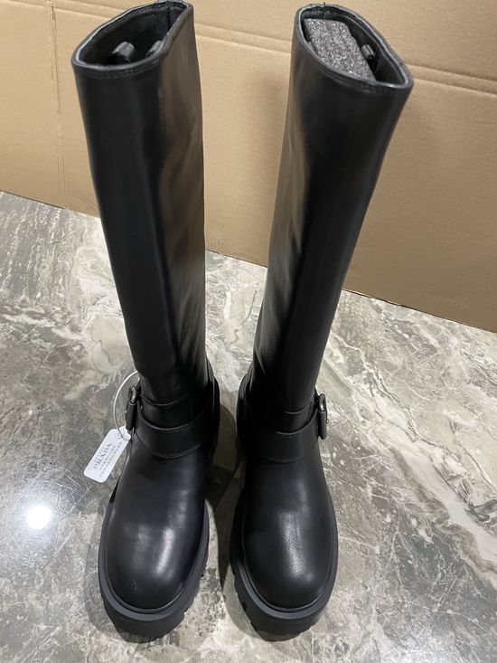 Prada Classic Label Knight Boots Premium Leather Anti-slip Sole