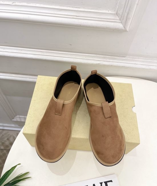 The Row Minimalist Retro Suede Loafer Flats