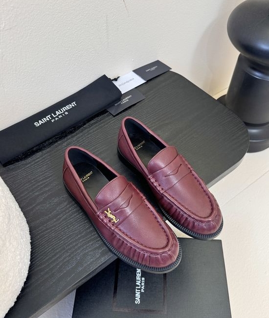 Yves Saint Laurent YSL Premium Leather Upper Classic Loafer Comfortable All-match Shoes