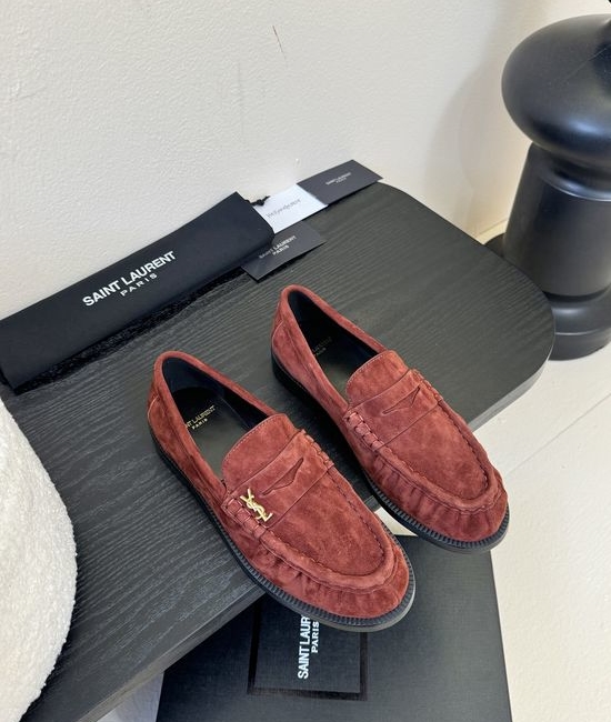 Yves Saint Laurent YSL Premium Leather Upper Classic Loafer Comfortable All-match Shoes