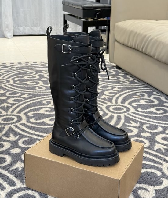 Hermes Full Grain Calfskin High Boots Durable Comfort