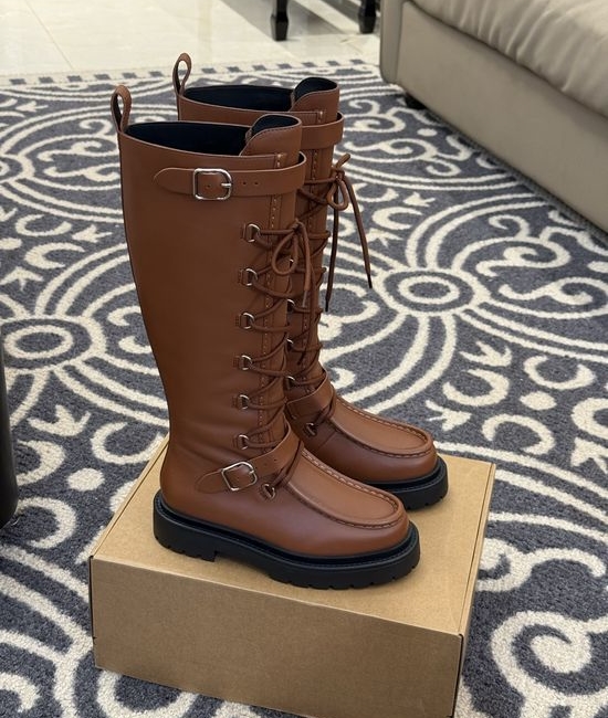 Hermes Full Grain Calfskin High Boots Durable Comfort
