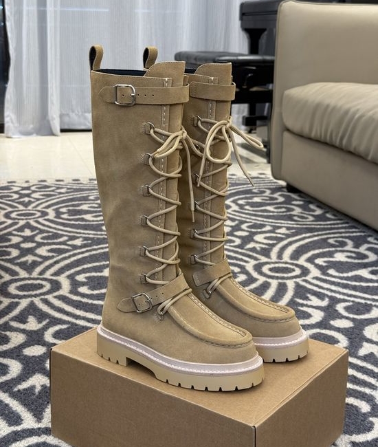 Hermes Suede Calfskin High Top Boots Premium Quality