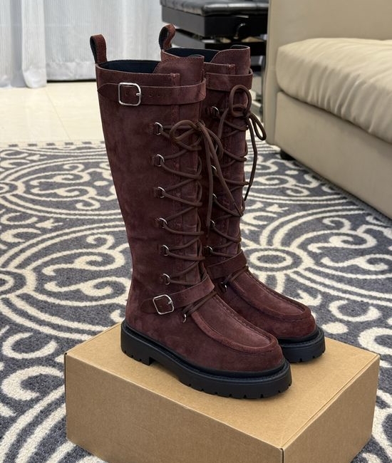 Hermes Suede Calfskin High Top Boots Premium Quality
