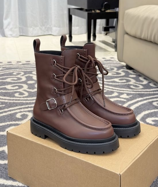 Hermes Premium Calfskin Ankle Boots Comfortable Versatile