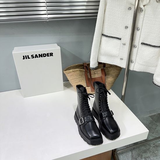 Jil Sanders Slip On Platform Chelsea Boots Thick Rubber Sole