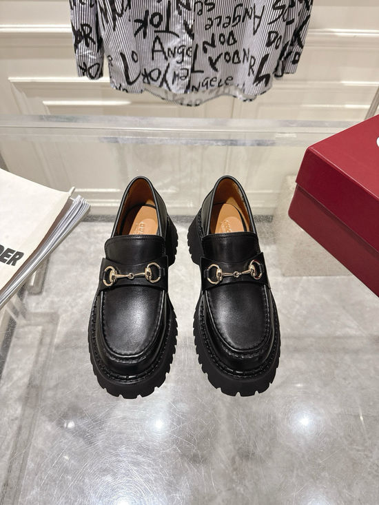 Gucci Classic Buckle Decor Non-slip Platform Loafers