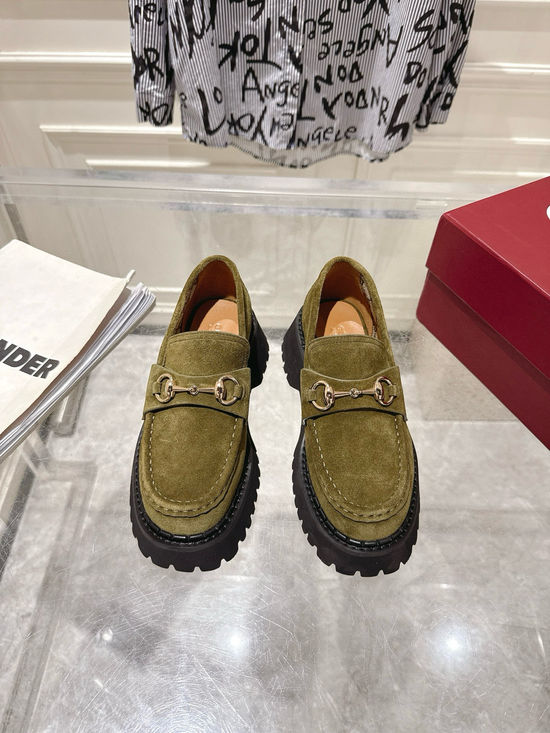 Gucci Classic Buckle Decor Non-slip Platform Loafers