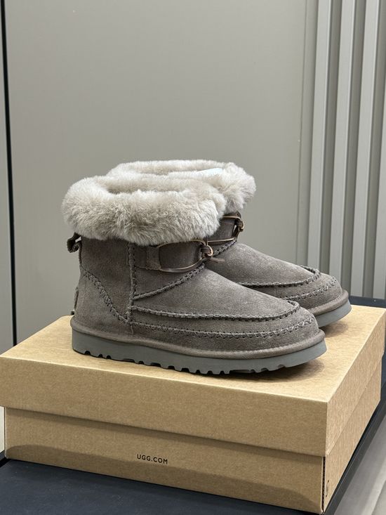 UGG Stitched Wool Snow Boots Vintage Style Warm Comfortable Footwear