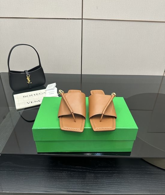 Bottega Veneta BV Woven Leather Slip On Casual Flat Slide Sandals