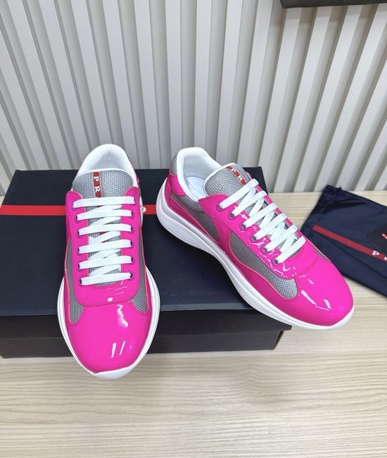 Prada Leather Square Toe Comfortable Non-slip Casual Fashion Sneakers