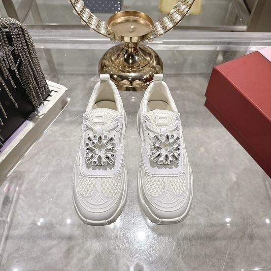 Roger Viver RV Elegant Sparkling Crystal Decorated Sneakers
