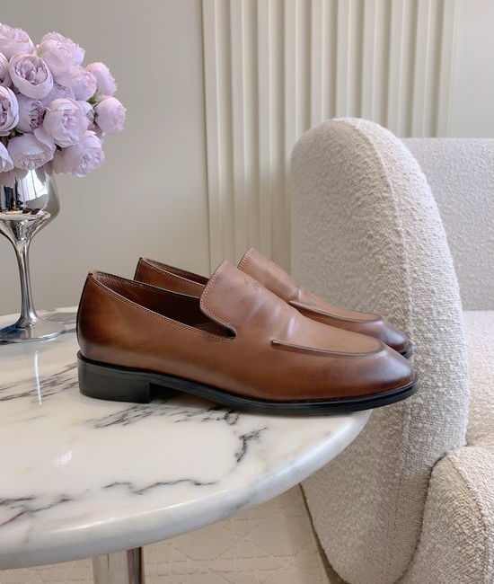 Miu Miu Vintage Leather Flat Loafers with Premium Leather Sole