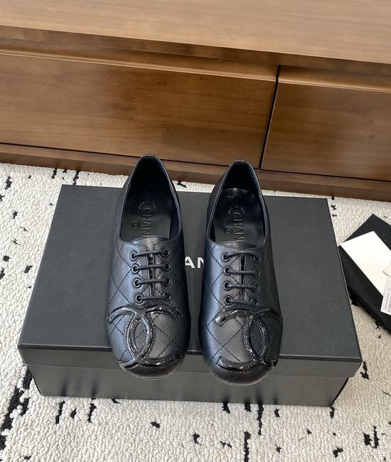 Chanel Bow Decor Lambskin Ballet Flats Comfortable Daily Shoes