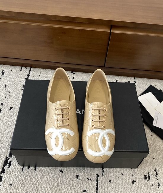 Chanel Bow Decor Lambskin Ballet Flats Comfortable Daily Shoes